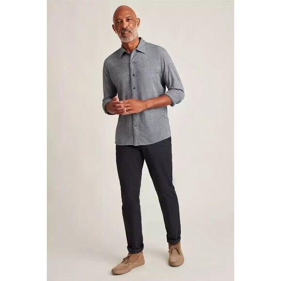 Bonobos Stretch Jersey Everyday Men's Shirt Striped Standard Fit Short M 275463 - Picture 2 of 13